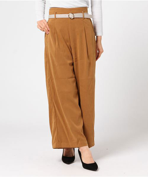 GeeRA（ジーラ）の「【オススメ！】ファーベルト付ワイドパンツ（その他パンツ・レディース・キャメル/ボルドー・MEDIUM/LARGE）」の10枚目の写真