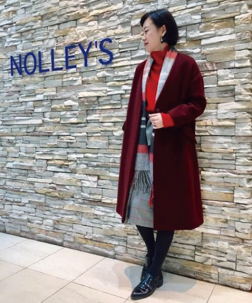NOLLEY’S(ノーリーズ)の「5G天竺タートルネックプルオーバーニット(ニット/セーター・レディース・ライトグレー/ネイビー/レッド/オフホワイト/ロイヤルブルー・38)」の12枚目の写真