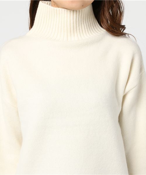 NOLLEY’S(ノーリーズ)の「5G天竺タートルネックプルオーバーニット(ニット/セーター・レディース・ライトグレー/ネイビー/レッド/オフホワイト/ロイヤルブルー・38)」の6枚目の写真