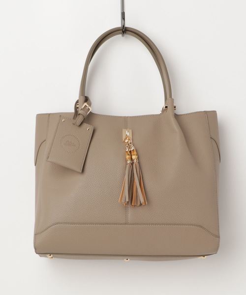 un dix cors(アンディコール)の「シュリンクバンブーBAG(ハンドバッグ・レディース・モカ/ベージュ・フリ-)」の1枚目の写真