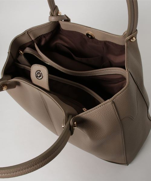 un dix cors(アンディコール)の「シュリンクバンブーBAG(ハンドバッグ・レディース・モカ/ベージュ・フリ-)」の3枚目の写真