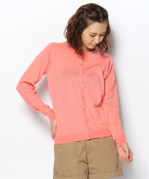 earth music&ecology(アースミュージックアンドエコロジー)の「●mina 5月号 掲載●ピマコットンクルーカーディガン(カーディガン/ボレロ・レディース・杢グレー/ベージュ系その他/グリーン/イエロー/ロイヤルブルー/ピンク/レッド/ネイビー・SMALL/MEDIUM)」の8枚目の写真