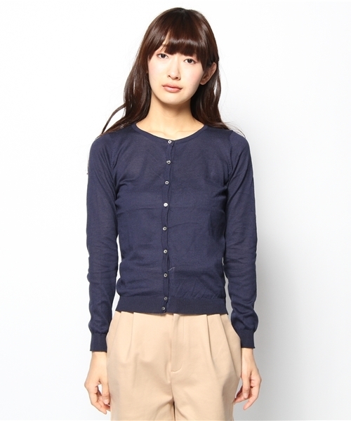 earth music&ecology(アースミュージックアンドエコロジー)の「●mina 5月号 掲載●ピマコットンクルーカーディガン(カーディガン/ボレロ・レディース・杢グレー/ベージュ系その他/グリーン/イエロー/ロイヤルブルー/ピンク/レッド/ネイビー・SMALL/MEDIUM)」の11枚目の写真