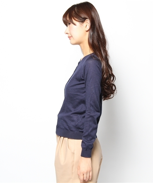 earth music&ecology(アースミュージックアンドエコロジー)の「●mina 5月号 掲載●ピマコットンクルーカーディガン(カーディガン/ボレロ・レディース・杢グレー/ベージュ系その他/グリーン/イエロー/ロイヤルブルー/ピンク/レッド/ネイビー・SMALL/MEDIUM)」の12枚目の写真