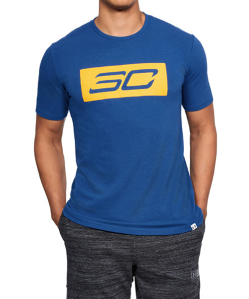 UNDER ARMOUR(アンダーアーマー)の「メンズ バスケットボール半袖Tシャツ / SC30ロゴTシャツ(Tシャツ/カットソー・メンズ・グレー/ブルー/ホワイト×レッド/ブラック×ホワイト・LG/MD/XL/XXL)」の1枚目の写真