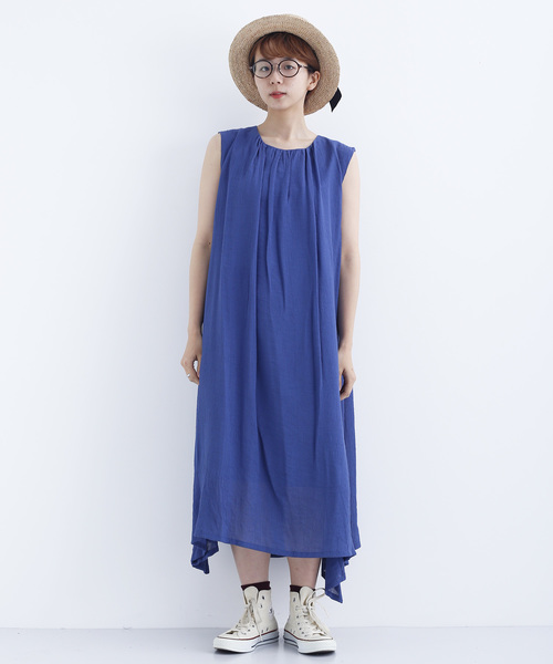 MERLOT（メルロー）の「ノースリーブマキシワンピース7648（ワンピース・レディース・レッド/ブルー/ブラック/イエロー・FREE）」の5枚目の写真