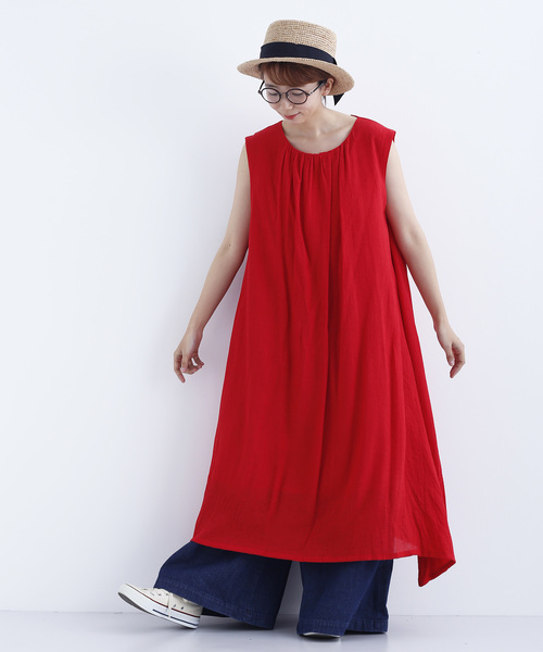 MERLOT（メルロー）の「ノースリーブマキシワンピース7648（ワンピース・レディース・レッド/ブルー/ブラック/イエロー・FREE）」の16枚目の写真