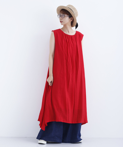 MERLOT（メルロー）の「ノースリーブマキシワンピース7648（ワンピース・レディース・レッド/ブルー/ブラック/イエロー・FREE）」の17枚目の写真