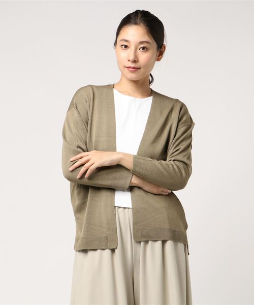 AMERICAN HOLIC(アメリカンホリック)の「・Basicトッパーカーディガン(カーディガン/ボレロ・レディース・ベージュ/グリーン/カーキ/オフホワイト/ライトグレー/マスタード・FREE)」の5枚目の写真