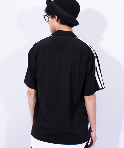 ８(eight)（エイト）の「切替 半袖 開襟シャツ ボーリングシャツ（シャツ/ブラウス・メンズ・ブラック/パープル/ネイビー/マスタード・MEDIUM/LARGE）」の10枚目の写真