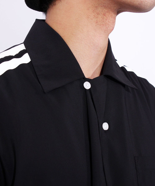 ８(eight)（エイト）の「切替 半袖 開襟シャツ ボーリングシャツ（シャツ/ブラウス・メンズ・ブラック/パープル/ネイビー/マスタード・MEDIUM/LARGE）」の13枚目の写真