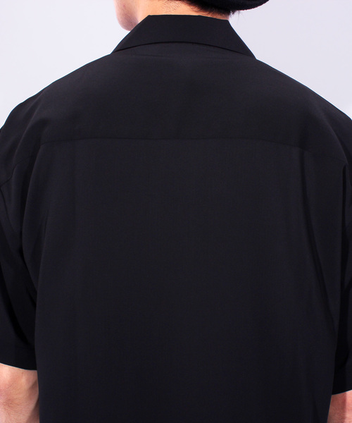 ８(eight)（エイト）の「切替 半袖 開襟シャツ ボーリングシャツ（シャツ/ブラウス・メンズ・ブラック/パープル/ネイビー/マスタード・MEDIUM/LARGE）」の15枚目の写真