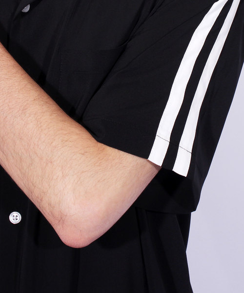 ８(eight)（エイト）の「切替 半袖 開襟シャツ ボーリングシャツ（シャツ/ブラウス・メンズ・ブラック/パープル/ネイビー/マスタード・MEDIUM/LARGE）」の17枚目の写真