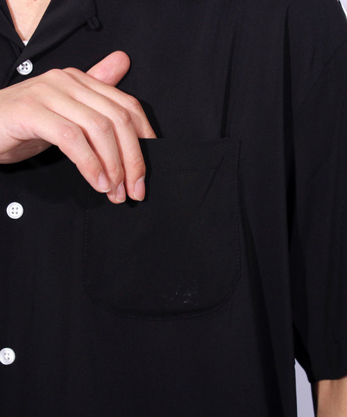 ８(eight)（エイト）の「切替 半袖 開襟シャツ ボーリングシャツ（シャツ/ブラウス・メンズ・ブラック/パープル/ネイビー/マスタード・MEDIUM/LARGE）」の18枚目の写真