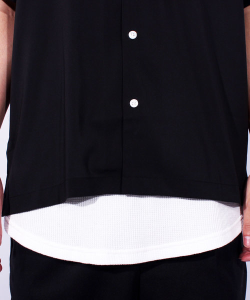 ８(eight)（エイト）の「切替 半袖 開襟シャツ ボーリングシャツ（シャツ/ブラウス・メンズ・ブラック/パープル/ネイビー/マスタード・MEDIUM/LARGE）」の20枚目の写真