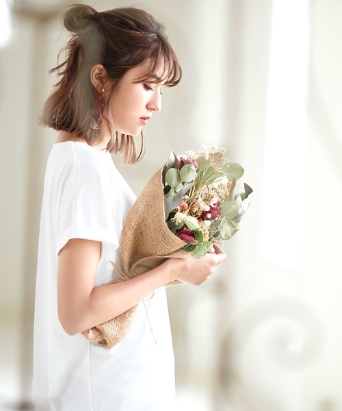 KOBE LETTUCE（コウベレタス）の「うるおい保湿成分アルガンオイル配合☆袖ロールアップシンプルカットソーTシャツ/トップス/レディース[C3309]神戸レタス（Tシャツ/カットソー・レディース・ブラック/ネイビー/オフホワイト/グリーン/ホワイト×ブラック・FREE）」の10枚目の写真