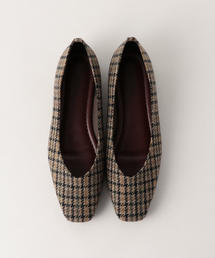 BEAUTY&YOUTH UNITED ARROWS | BY チェックVカット スクエアフラットパンプス ◆(パンプス)