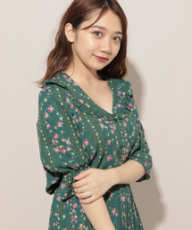 apres jour | フリル襟花柄ブラウス【ZOZOTOWN限定アイテム】(シャツ/ブラウス)