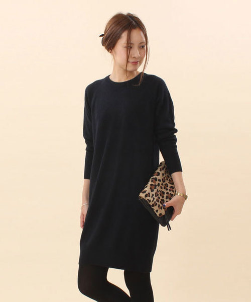 Demi Luxe Beams デミルクス ビームス の Demi Luxe Beams ウールアンゴラニットワンピース ワンピース Wear