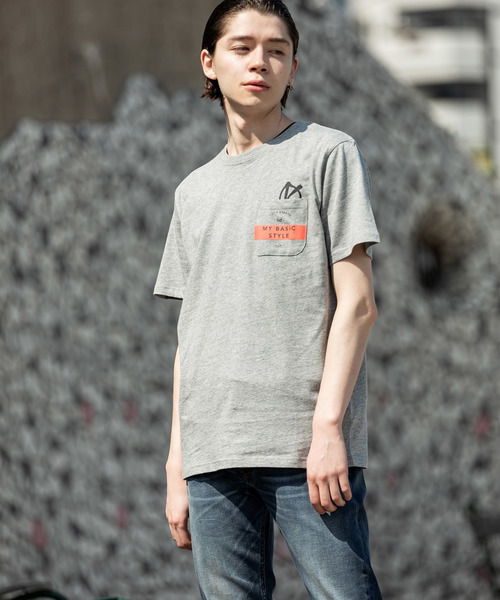 C100 天竺 ポケット付き プリントTシャツ POCKET C100 天竺 ポケット付き プリントTシャツ POCKET