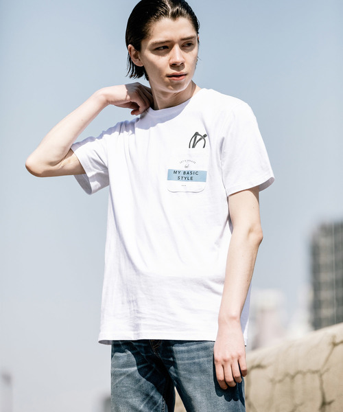 C100 天竺 ポケット付き プリントTシャツ POCKET C100 天竺 ポケット付き プリントTシャツ POCKET