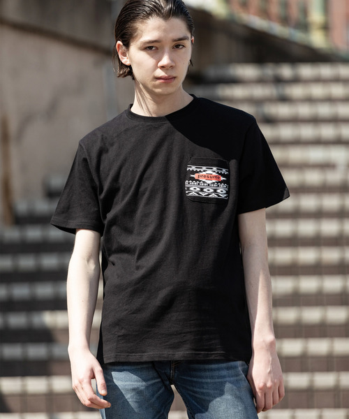 C100 天竺 ポケット付き プリントTシャツ POCKET C100 天竺 ポケット付き プリントTシャツ POCKET