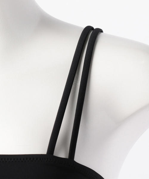 新品未使用【Lepidos 】黒　ワンショルダー×ダブルストラップトップ Lepidos（レピドス）の「＜Lepidos＞∴ソリッドワンショルダー