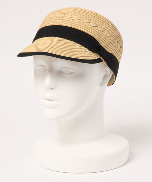 CRAFT STANDARD BOUTIQUE(クラフトスタンダードブティック)の「ペーパージョッキーキャップ(キャップ・レディース・ブラック/ナチュラル・FREE)」の2枚目の写真