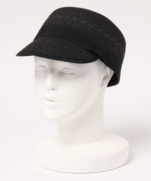 CRAFT STANDARD BOUTIQUE(クラフトスタンダードブティック)の「ペーパージョッキーキャップ(キャップ・レディース・ブラック/ナチュラル・FREE)」の1枚目の写真