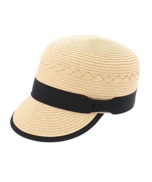 CRAFT STANDARD BOUTIQUE(クラフトスタンダードブティック)の「ペーパージョッキーキャップ(キャップ・レディース・ブラック/ナチュラル・FREE)」の4枚目の写真