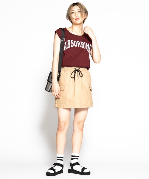 WEGO（ウィゴー）の「WEGO/カーゴポケットスカパン（スカート・レディース・ブラック/ベージュ/パープル/カーキ/その他1/パープル系その他/その他2・FREE）」の8枚目の写真