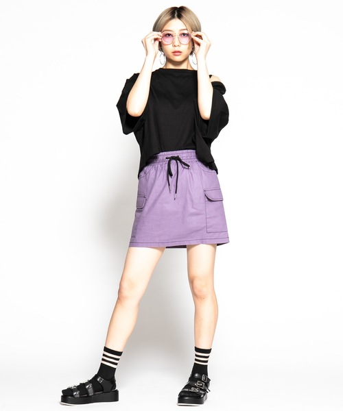 WEGO（ウィゴー）の「WEGO/カーゴポケットスカパン（スカート・レディース・ブラック/ベージュ/パープル/カーキ/その他1/パープル系その他/その他2・FREE）」の15枚目の写真