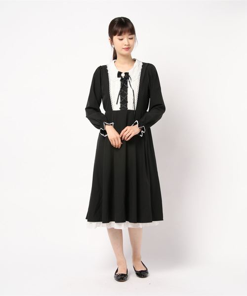 axes femme（アクシーズファム）の「襟デザインロング長袖OP