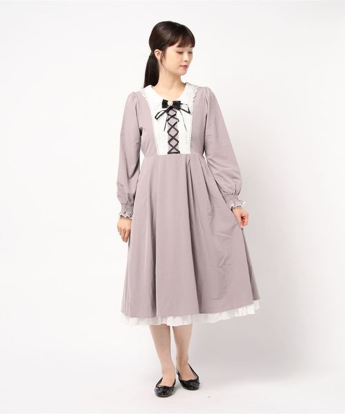 axes femme（アクシーズファム）の「襟デザインロング長袖OP