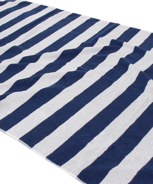 Hippopotamus（ヒポポタマス）の「【HIPPOPOTAMUS×BIOTOP】スタンダードボーダーバスタオル（タオル・レディース・グリーン/ネイビー/ゴールド・FREE）」の4枚目の写真