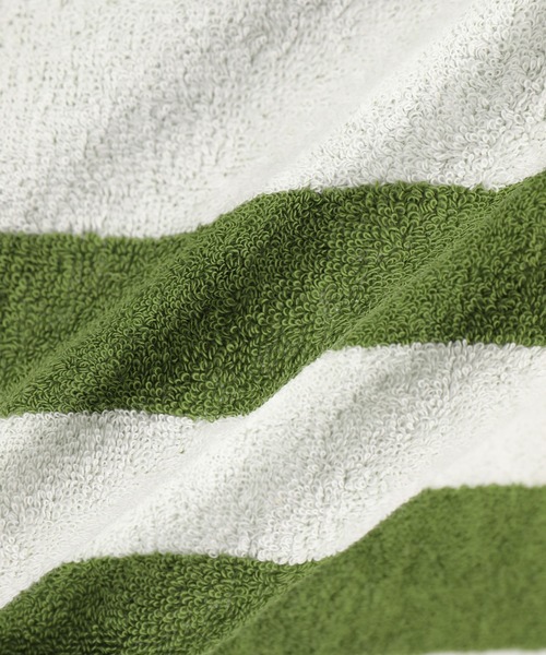 Hippopotamus（ヒポポタマス）の「【HIPPOPOTAMUS×BIOTOP】スタンダードボーダーバスタオル（タオル・レディース・グリーン/ネイビー/ゴールド・FREE）」の8枚目の写真