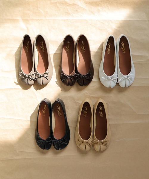 SESTO（セスト）の「足袋パンプス/タビバレエ（バレエシューズ・レディース・ホワイト/ブラック/ダークブラウン/ベージュ/グレイッシュベージュ・22.5cm/23.5cm/24.5cm/25.5cm/23.0cm/24.0cm/22.0cm）」の15枚目の写真