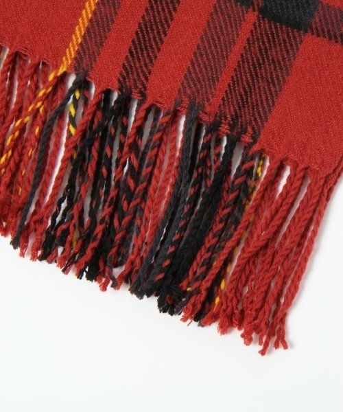 Heather（ヘザー）の「アクリルビッグチェックストール　551501（ストール/ショール・レディース・アイボリー/ネイビー/レッド・ONESIZE）」の6枚目の写真