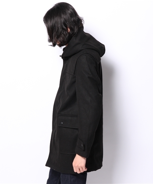 WEGO（ウィゴー）の「WEGO/ボンディングフードロングコート（モッズコート・メンズ・ブラック/ダークグレー/その他1・LARGE/MEDIUM）」の5枚目の写真
