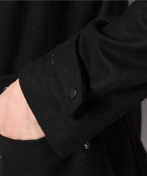 WEGO（ウィゴー）の「WEGO/ボンディングフードロングコート（モッズコート・メンズ・ブラック/ダークグレー/その他1・LARGE/MEDIUM）」の10枚目の写真