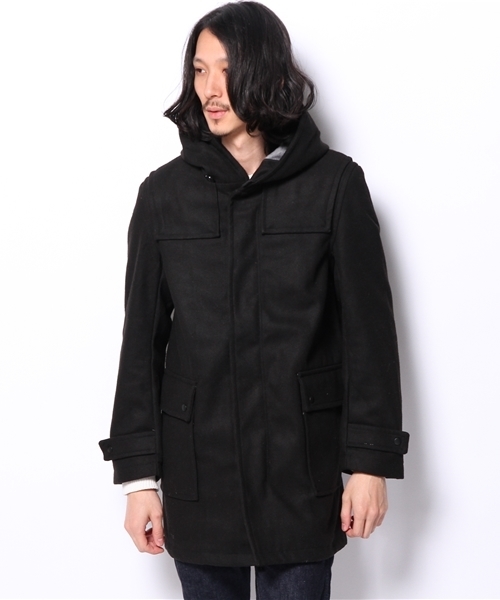 WEGO（ウィゴー）の「WEGO/ボンディングフードロングコート（モッズコート・メンズ・ブラック/ダークグレー/その他1・LARGE/MEDIUM）」の17枚目の写真