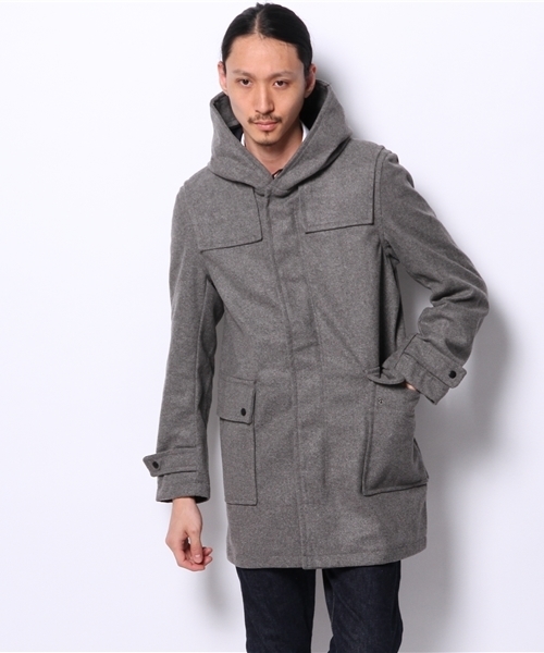 WEGO（ウィゴー）の「WEGO/ボンディングフードロングコート（モッズコート・メンズ・ブラック/ダークグレー/その他1・LARGE/MEDIUM）」の14枚目の写真