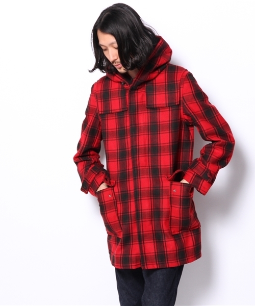 WEGO（ウィゴー）の「WEGO/ボンディングフードロングコート（モッズコート・メンズ・ブラック/ダークグレー/その他1・LARGE/MEDIUM）」の15枚目の写真