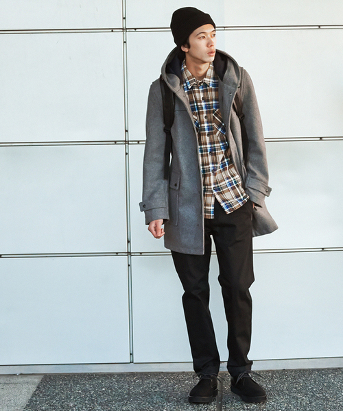 WEGO（ウィゴー）の「WEGO/ボンディングフードロングコート（モッズコート・メンズ・ブラック/ダークグレー/その他1・LARGE/MEDIUM）」の18枚目の写真