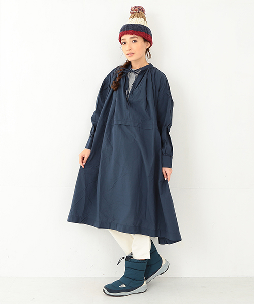 BEAMS BOY（ビームスボーイ）の「◎BEAMS BOY / タイプライター スモッグ ワンピース（ワンピース・レディース・ベージュ/ネイビー・ONE SIZE）」の12枚目の写真