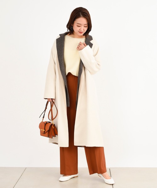 DouDou(ドゥドゥ)の「チェックダブルジャケット(テーラードジャケット・レディース・ブラウン/グレー・FREE)」の13枚目の写真