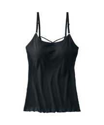 Lingerie by GeeRA | テレコリブパッド入りバックレースアップキャミソール(キャミソール)