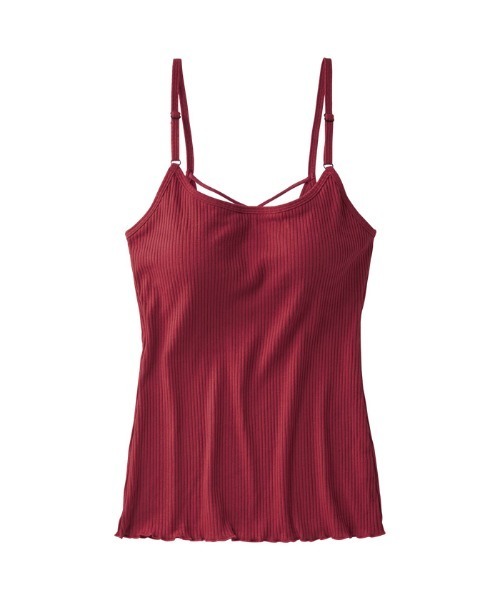 Lingerie by GeeRA(ランジェリーバイジーラ)の「テレコリブパッド入りバックレースアップキャミソール(キャミソール・レディース・ブラック/ベージュ/ブラウン/レッド・SMALL/LARGE/MEDIUM)」の7枚目の写真