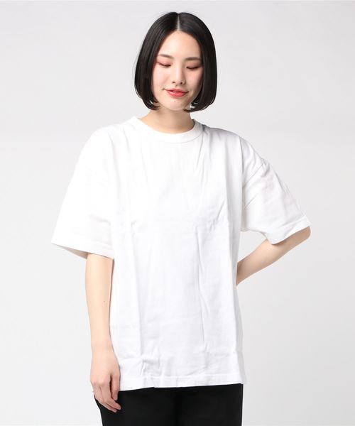 Healthknit(ヘルスニット)の「∴【 Healthknit / ヘルスニット 】max weight crewneck Tshirts マックスウェイト クルーネック ルーズフィット 半袖Tシャツ SIP(Tシャツ/カットソー・レディース・ネイビー/グレー/オフホワイト・FREE)」の2枚目の写真