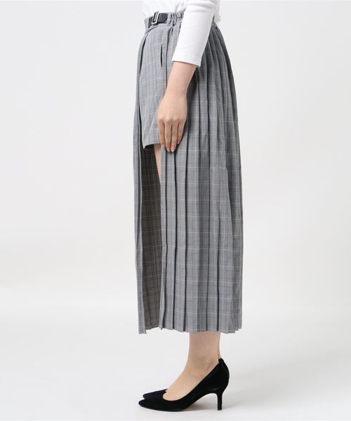 WEGO（ウィゴー）の「WEGO/レイヤードアシンメトリースカート（スカート・レディース・ブラック/グレー系その他2・FREE）」の4枚目の写真